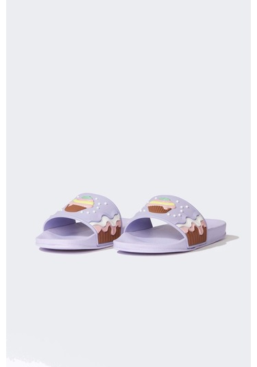 DeFacto Kız Çocuk Düz Taban Eva Terlik D8916A825SMPR66 Mor