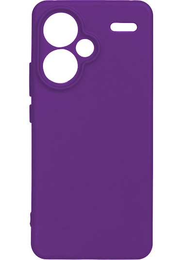 Noktaks - Xiaomi Redmi Note 13 Pro Plus 5g Uyumlu - Kılıf Mat Soft Esnek Biye Silikon - Mor
