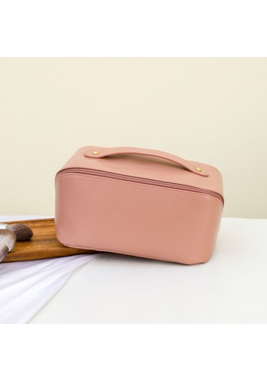 Reedark Büyük Kapasiteli Pu Deri Kozmetik Çantası - Pratik Ve Dayanıklı