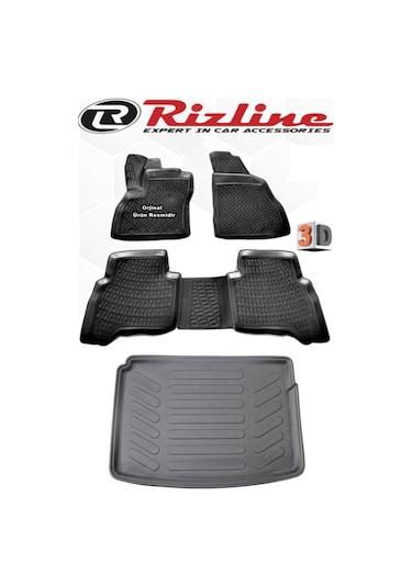 Rizline Fiat Fiorino 3D Havuzlu Paspas+Bagaj Havuzu Seti