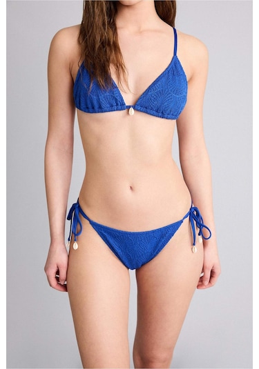 Defacto Regular Fıt Nakışlı Brode Bikini Alt B6895ax26smbe114 Mavi-be114