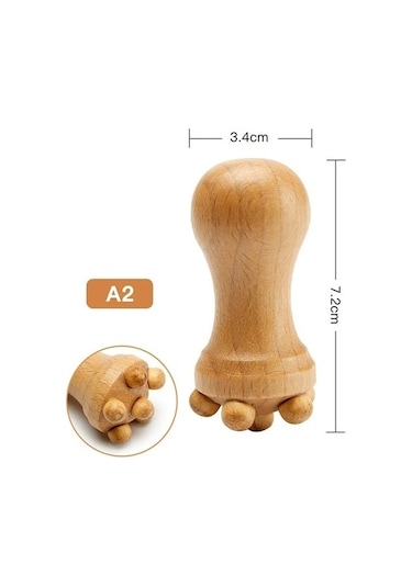 Rulo Masaj Ahşap Terapi Vücut Masaj Aracı Ayak Yüz Omuz Boyun El Itme Rulo Masaj Vücut Yatıştırıcı Masaj Aracı Yeni 93xe45 Çok Renkli