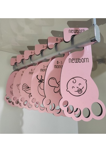 Plakethome Bebek Dolabı Ayracı,Dolap Içi Ahşap Askılık Set,Dolap Düzenleyici