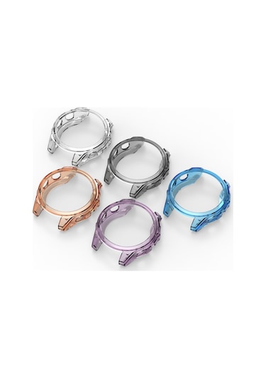 Garmin Fenix 8 İçin Amoled 43mm Enkay Hat-prince Şeffaf Tpu Çerçeve Düşmeye Karşı Koruma Kılıfı Şeffaf