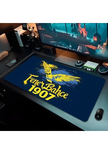 Honeybeeshop Fenerbahce Sk 7 Buyuk Kaymaz 80x30cm Oyun Fare Pedi Esport Ofis Kauçuk Taban
