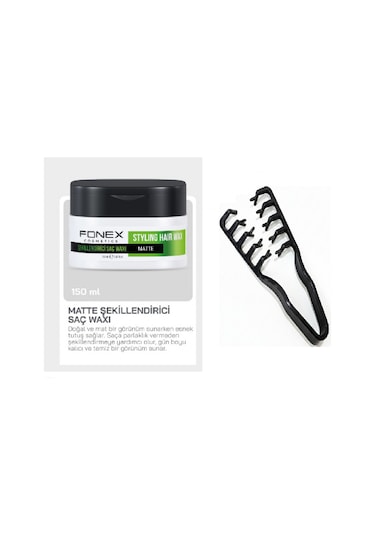 Fonex Hair Styling Wax Matte Effect 150 G + Mucizevi Tarak
