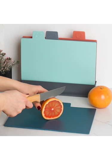 Porsima 1163 Antrasit Asıa 4'lü Kesme Tahtası Kesme Tahta Seti