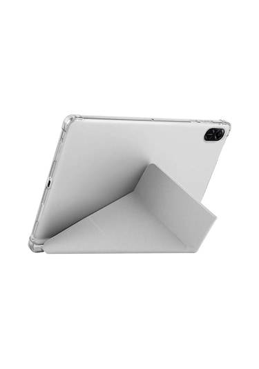 Huawei Honor Pad V9 Kılıf Kalemlikli Mars Tablet Kılıfı - Gri Arka Kapak