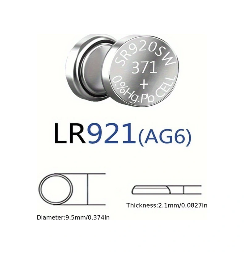 Meridiangoods 10 Adet Sr920sw Ag6 371 370 Lr921 Kaliteli 1.5v Saat Pili Seti