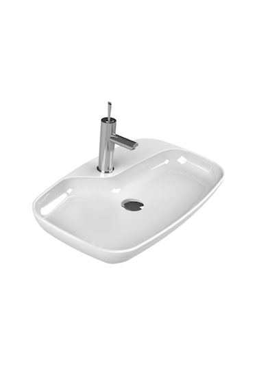 Turkuaz Seramik Nova Tezgah Üstü Lavabo 70 CM Beyaz
