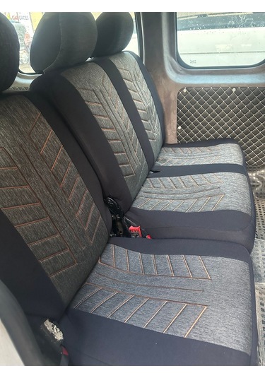 Argalı Ford Courier Araca Uygun Oto Koltuk Kılıfı Üniversal Keten Ve Suni Deri Cepli Oto Koltuk Kılıf Bej