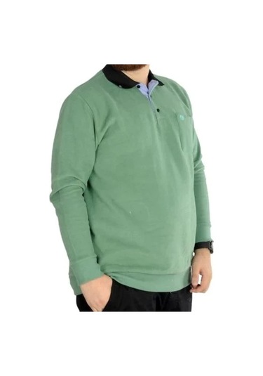 Mode XL Erkek Sweat Polo Cepli Selanik Basic 20441 Çağla Çağla