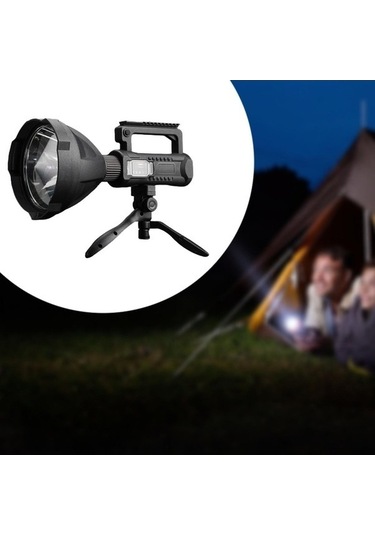 Ulzyvf Yeni Model Createtech Taşınabilir Suntek Siyah Feneri El Çalışma 11,4cmx11,4cmx26,9cm Kw Siyah Siyah