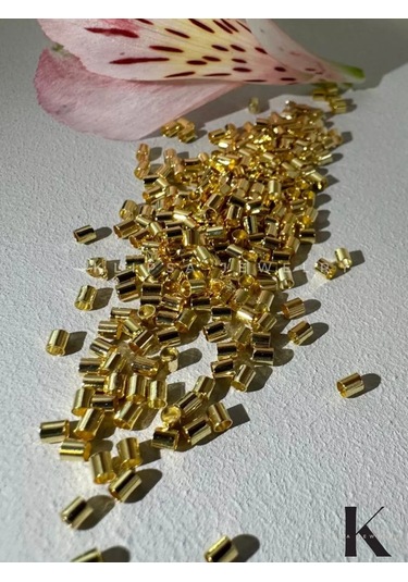 Klipsa Jewelry Bijuteri İçin Kıskaçlı Crimpler 18k Gold 100 Adet 191957691