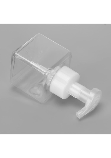 Dold Plastik Pompa Şişeleri, 250ml, Şeffaf Kare Köpük Dispenseri