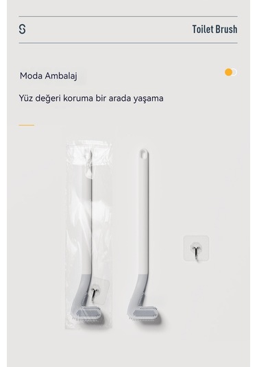 Silikon Yumuşak Kıllı Tuvalet Fırçası-yeşil