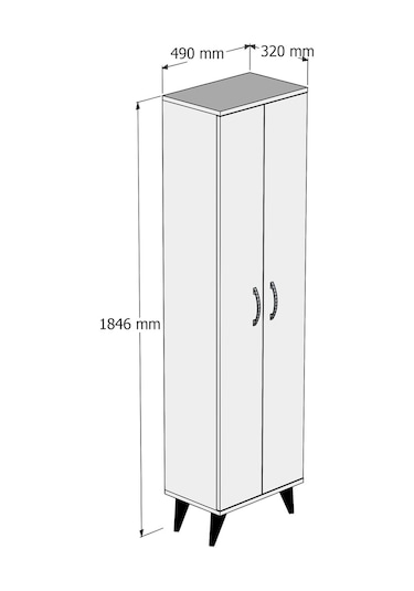 2 Kapılı 49Cm Banyo Dolabı Çam - Bdl0102