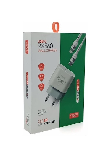 Powerway Rx-560 Type C Apple iPhone Uyumlu 3 Amper Hızlı Şarj Aleti