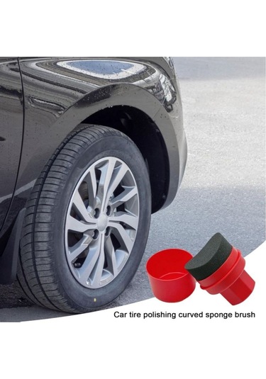 Oto Lastik Parlatıcı Sünger Ergonomik Muhafazalı Kaliteli Profesyonel Kavisli Lastik Parlatıcı