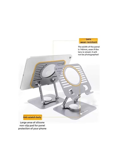 Metal Stand 360 Dönebilen Tablet Ve Laptop Standı / 4-12.9 İnch