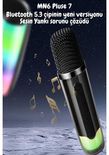 Pluse 7 Mikrofonlu Ses Bombası/yankısız Kablosuz Mic/hoparlör/10 Saat Oynatma/1 15 W B5.3 Uyumlu