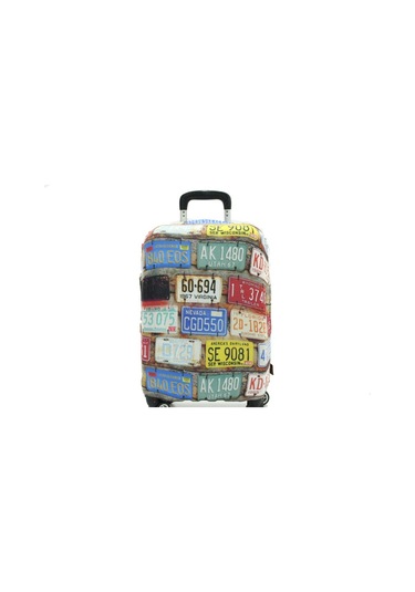 My Saraciye 15 Valiz Kılıfı, Bavul Kılıfı - Plakalar 15 Gri
