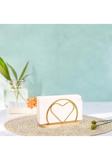 Homyl Masa Masaüstü Süsleme Şekli Için Peçete Tutucu Altın