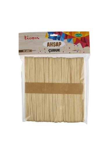 Ticon Dondurma Çubuğu Renksiz İnce 50li - 3 Paket