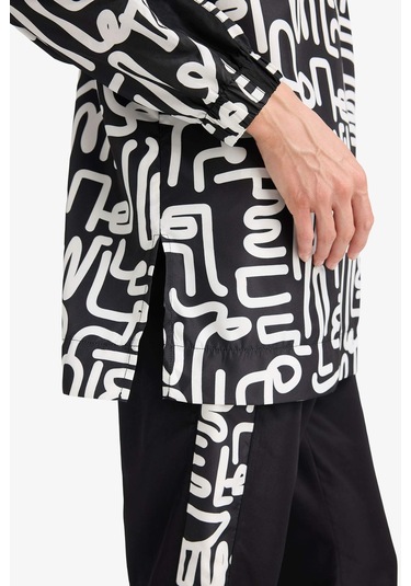 DeFacto Regular Fit Su İtici 3'lü Desenli Burkini Tesettür Mayo Takım E7996AX25HSBK81