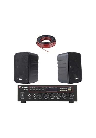 2 Hoparlör Masaj Salonu Ses Sistemi, Cafe Ses Sistemi, Spa Ses Sistemi, Hoparlör Ve Amfi Hazır Set