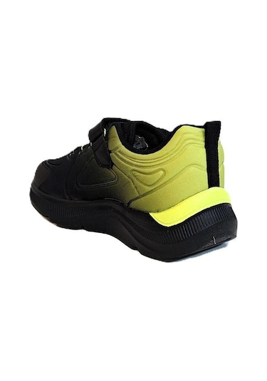 Kinetix Lennox Siyah-neon Sarı Cırtlı Erkek Çocuk Spor Ayakkabı Siyah-Sarı