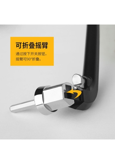 Maiyame Metal Gölmeş Spinning Makinesi Kollu, Ahşap Tutamaklı Katlanabilir, Vida Kapaklı, 5000-6000 Boyut Uyumlu, Dayanıklı, Kayıp/hasarlı Kollerin Yerine Geçebilir