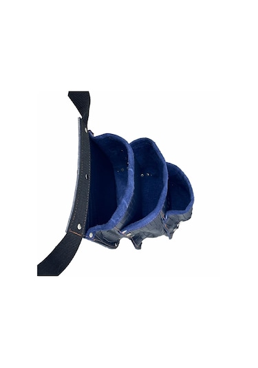 Hakiki Deri Kroko Cepli Tekniker Çivi Önlüğü Bel Çantası Lacivert