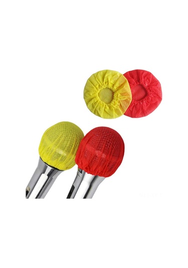 Shineyee 100 Adet Tek Kullanimli Mikrofon Korumasi, Cagdas Teknoloji İle U Ve O Tipi, Islaklik Ve Kirten Koruma, Siyah Nonwoven Mikrofon Kapağı