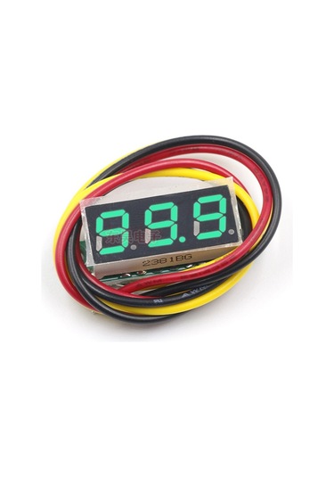 Yeşil-0.28 İnç Dc 0-100 V 3-wire Mini Ölçer Gerilim Ölçer Voltmetre Led Ekran Dijital Panel Voltmetre Metre Dedektörü Monitör Araçları