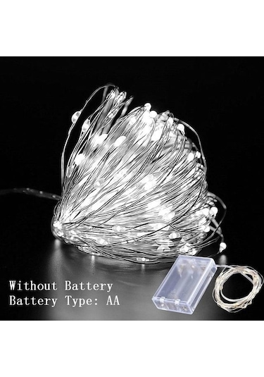 Soğuk Beyaz Ev İçin Noel Süslemeleri Yeni Yıl Çelenk Peri Dize Işık Noel Süsleri İçin Noel Ağacı Dekorasyon 5m 50pcs Lights Soğuk Beyaz