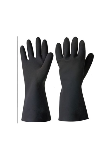 Starline Flb2812 Kimyasal Doğal Kauçuk Eldiven Siyah 32cm No:9