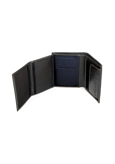 Bay Pablo V90 Siyah-Lacivert Hakiki Deri Erkek Cüzdan Lacivert