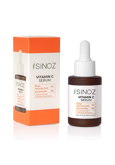 Sinoz Ton Eşitleyici Aydınlatıcı Vitamin C %4 Niacinamide %2 Yüz Serumu Tüm Ciltler İçin 30 ML