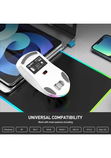 Jms 2 Modlu Bluetooth Şarj Edilebilir 2.4G Usb Kablosuz RGB Mouse