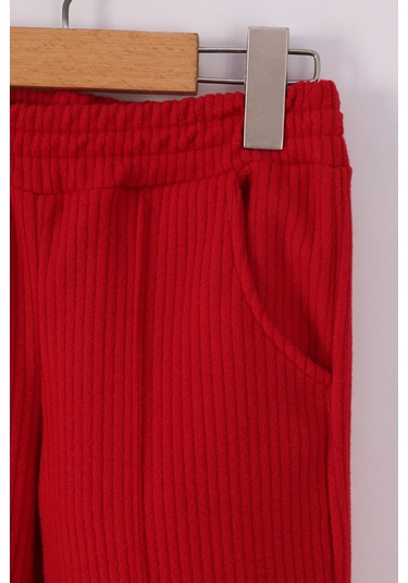 Monox Kız Çocuk Sim İpli Fitilli Polar Takım Kırmızı