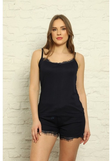 Akbeniz Kadın Ip Askılı Şortlu Pijama Takım 3584
