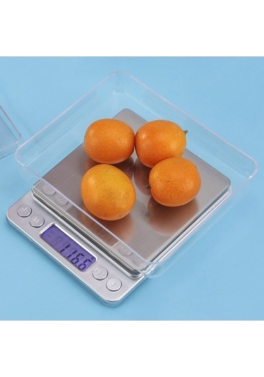 Ulzyvf Çok Renkli Terazisi Tepsi, Lcd Gıda Dijital Mutfak Arka Işıklı 3kg/0.1g 2 Fk Çok Renkli