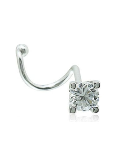 Pırlanta Hızma - Kare Tırnak 0,09 Karat 18 Ayar Beyaz