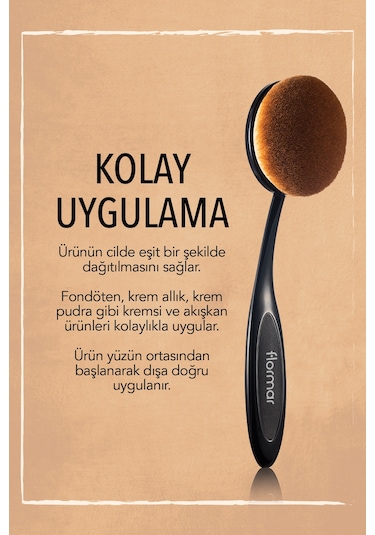 Flormar Yatay Eğimli Fondöten Fırçası - Oval Foundation Brush - 039 - 8690604598496
