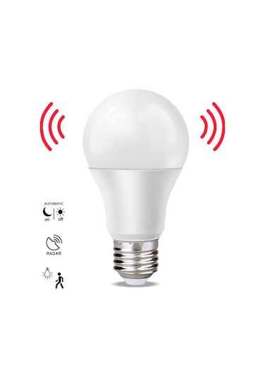 Cata 12 W Radar Sensörlü Led Ampul - Beyaz Işık 6000k - Ct-4259