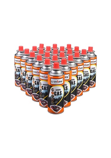 Senbang Kamp Ocak Gazı Valfli Kartuş 227gr - 24 Adet Açık Kahverengi