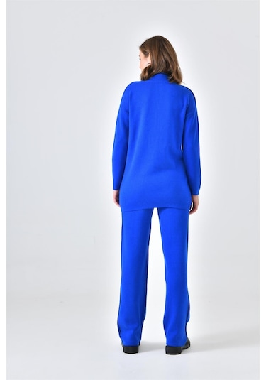 Ftz Women Kadın Çizgili İkili Takım Saks Mavi 20563-saks Mavi Saks Mavi