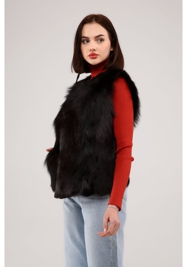 Leatinn Kahve Kadın Deri Yelek (541521391) Çok Renkli