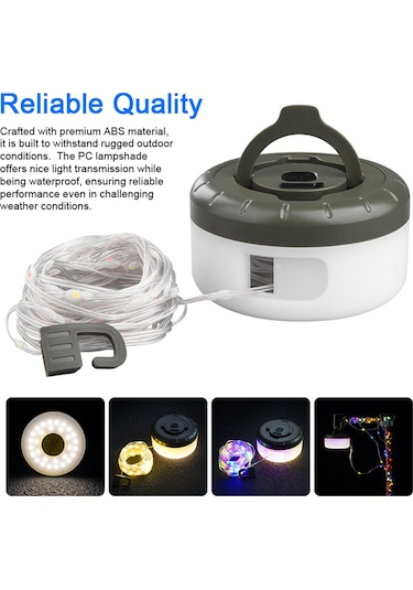 Teltree Çok Fonksiyonlu Kamp Aydınlatma: Led Rgb Çadır Ve Açık Hava Dekorasyonu, Dahili Pil İle Tasarruf Çok Renkli